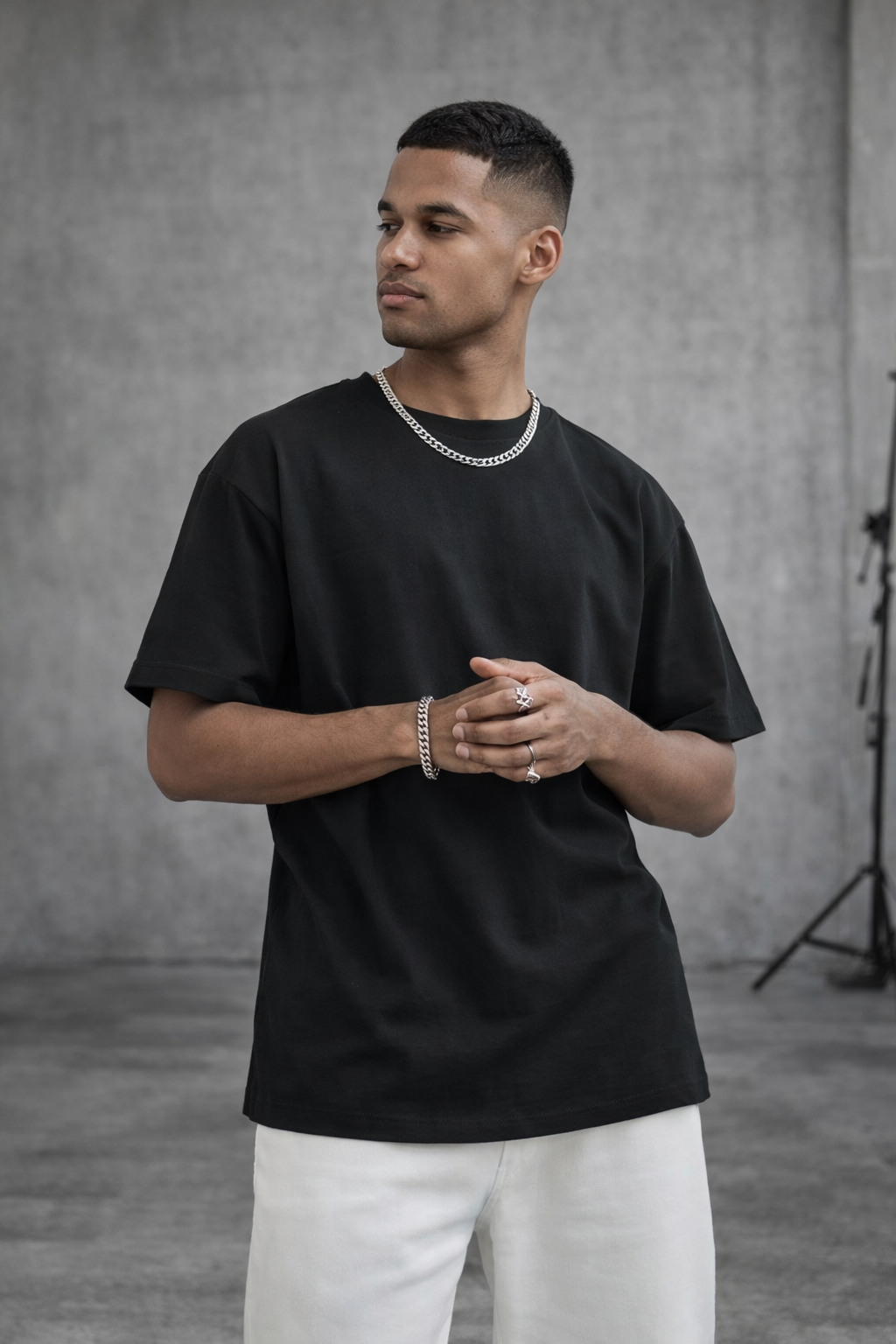 Herr T-shirt Oversized i Bomull