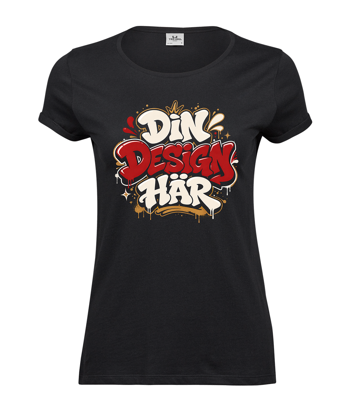 Ekologisk Premium Dam T-shirt med eget tryck, Tee Jays - designa online från 1 st